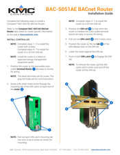 KMC Controls BAC-5051AE Installation Manual