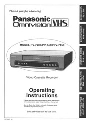Panasonic Omnivision PV-7400 Operating Instructions Manual