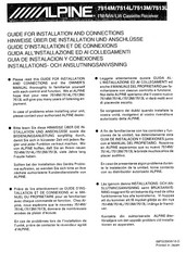 Alpine 7514ML 7514L Manual For Installation And Connections