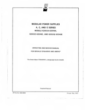 HP C-Series Operating And Service Manual