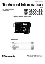 Panasonic RF-2800LBS Technical Information