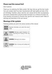arcelik Aria Expert BEU 9030 M Manual