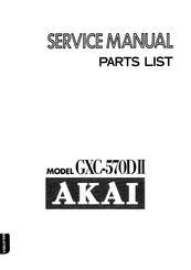 Akai GXC-570DII Service Manual