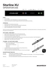 Washtech Starline XU Operator User Manual
