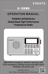 XHDATA D-109WB Operation Manual