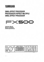 Yamaha FX500 Operation Manual