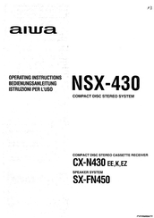 Aiwa NSX-430 Operating Instructions Manual
