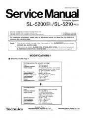 Technics SL-5200XFE Service Manual