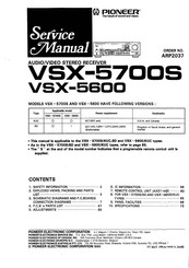 Pioneer VSX-5600 Service Manual