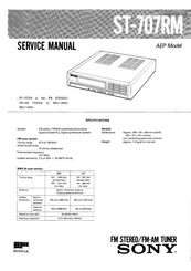 Sony MICROFILM ST-707RM Service Manual