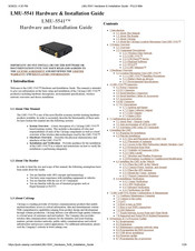 CalAmp LMU-5541 Hardware And Installation Manual