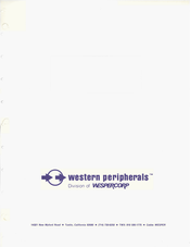 Wesper western peripherals TC-151 Hardware Manual