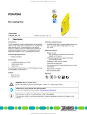 Phoenix Contact PSR-PS40 Manual