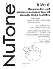 NuTone InVent AERN100SN Installation And Use & Care Instructions