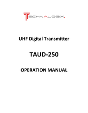 Technalogix TAUD-250 Operation Manual