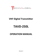 Technalogix TAVD-250L Operation Manual
