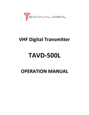 Technalogix TAVD-500L Operation Manual