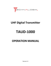 Technalogix TAUD-1000 Operation Manual