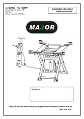Major MJ-TS6600 Installation, Operation, And Parts Manual