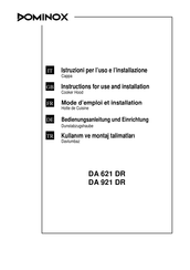 Dominox DA 921 DR Instructions For Use And Installation