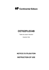 CONTINENTAL EDISON CETI2ZFLEX4B Instructions Of Use
