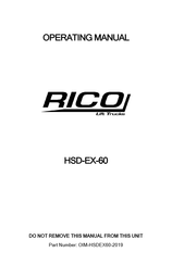 Rico HSD-EX-60 Operating Manual