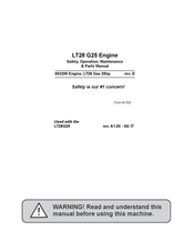 Wood-Mizer LT28 G25 Safety, Operation, Maintenance & Parts Manual