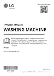 LG WFV0812XM Owner's Manual