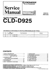 Pioneer CLD-D925 Service Manual