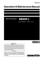Komatsu GD555-5 Operation & Maintenance Manual