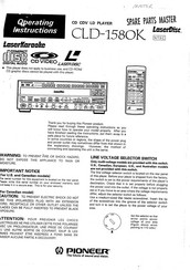 Pioneer LaserDisc CLD-1580K Operating Instructions Manual