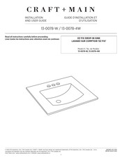 Craft+Main 13-0078-W Installation And User Manual