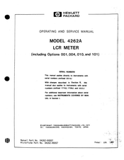 HP 4262A Operating And Service Manual