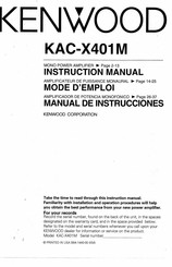 Kenwood KAC-X401M Instruction Manual