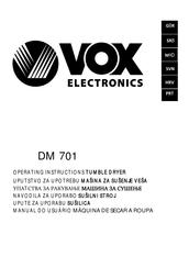 VOX electronics DM 701 Operating Instructions Manual