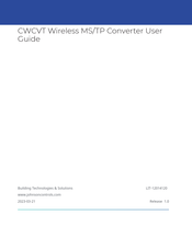 Johnson Controls TL-CWCVT-0 User Manual