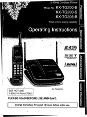 Panasonic KX-TG200-B Operating Instructions Manual