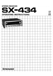 Pioneer SX-434 Operating Instructions Manual