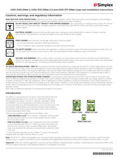 Simplex 4100-3110 IDNet 2+2 Installation Instructions Manual