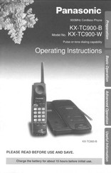 Panasonic KX-TC900-W Operating Instructions Manual