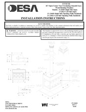 Desa V36RS Installation Instructions Manual