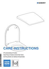 Geberit Renova Plan Set 500817001 Care Instructions