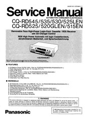Panasonic CQ-RD525 Service Manual