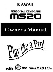 Kawai Personal Keyboard MS20 Owner's Manual