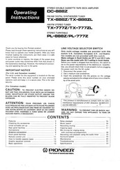 Pioneer DC-888Z Operating Instructions Manual
