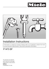 Miele F1473 SF Installation Instructions Manual