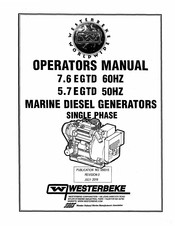 Westerbeke 7.6 EGTD Operator's Manual