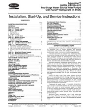 Carrier Aquazone PTV024-070 Installation, Start-Up And Service Instructions Manual