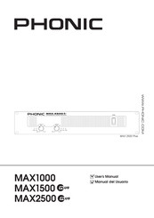 Phonic MAX 1000 User Manual