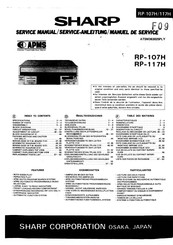 Sharp RP-107H Service Manual